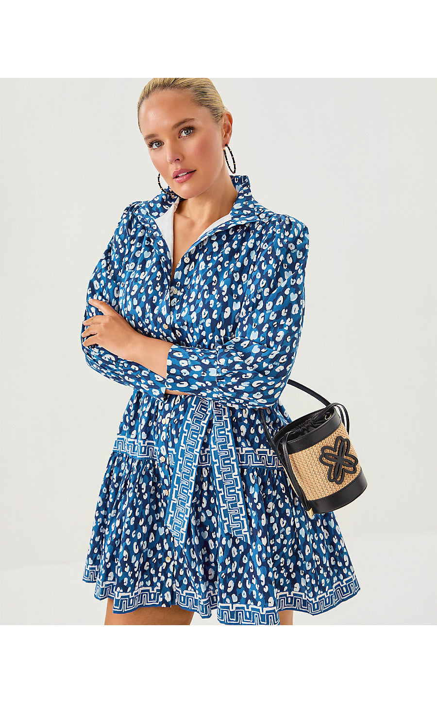 DRENA DRESS, STARLIGHT NAVY YOURE AN ANIMAL ENGINEERED WOVEN DRESS