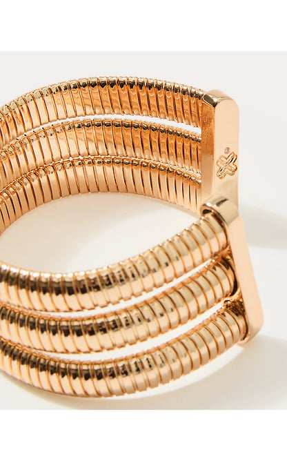 CHEVS KISS CUFF BRACELET, GOLD METALLIC