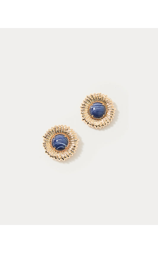 ONE FINAL FLING STUD EARRING, STARLIGHT NAVY