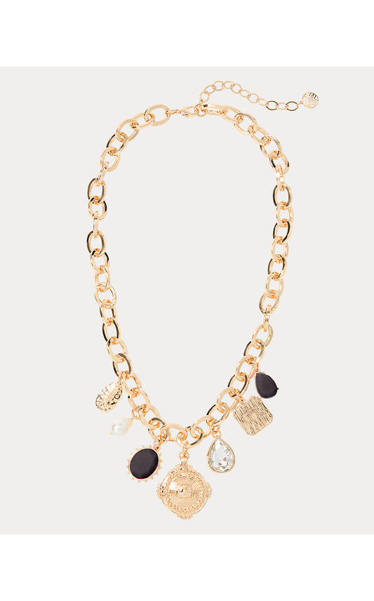 SUNSET SHADOWS CHARM NECK, NOIR