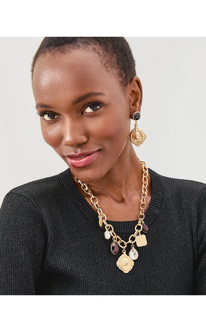 SUNSET SHADOWS CHARM NECK, NOIR