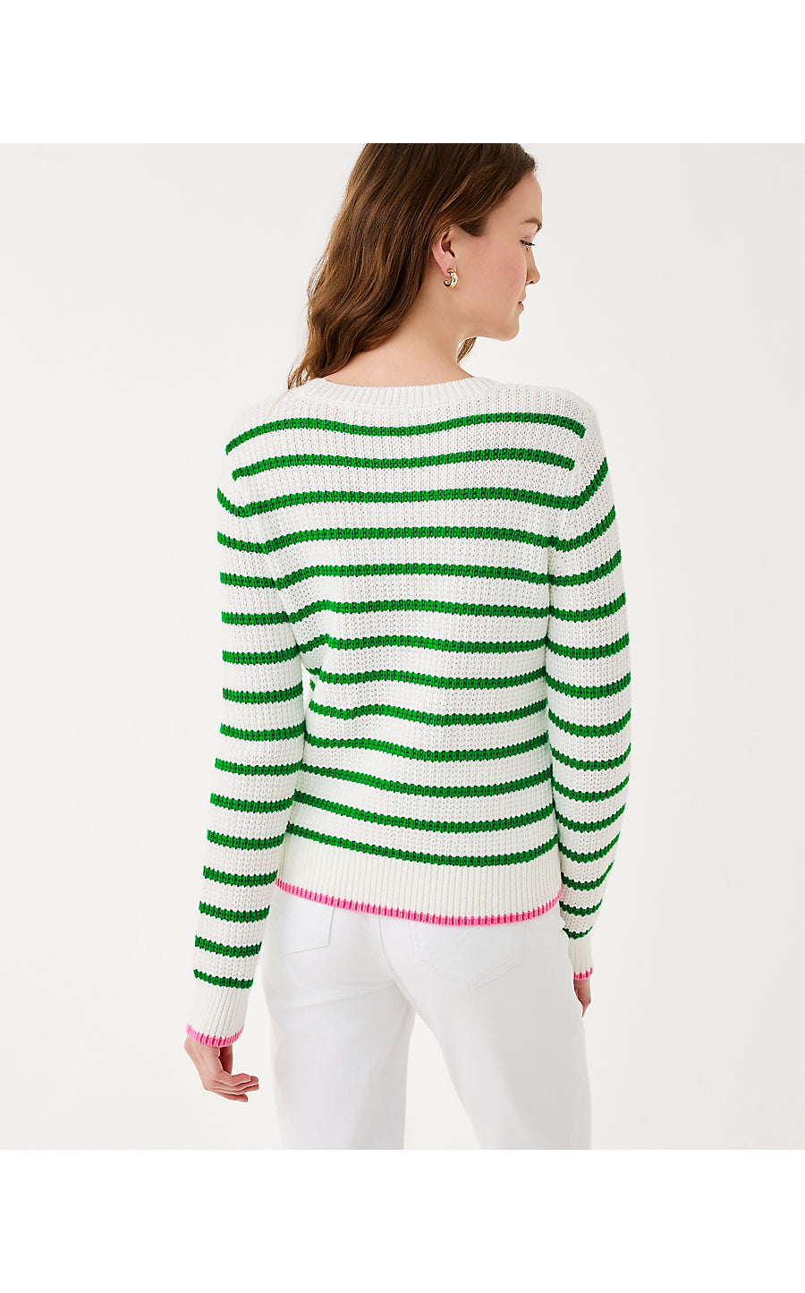JOVIENNE SWEATER, COCONUT SHINE BRIGHT STRIPE