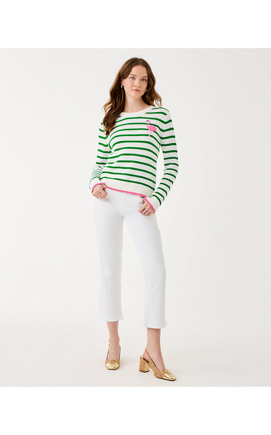 JOVIENNE SWEATER, COCONUT SHINE BRIGHT STRIPE