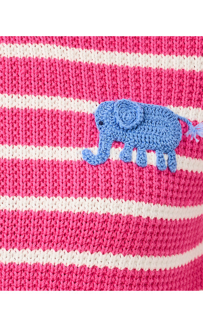 JOVIENNE SWEATER, PINK ASTER SHINE BRIGHT STRIPE