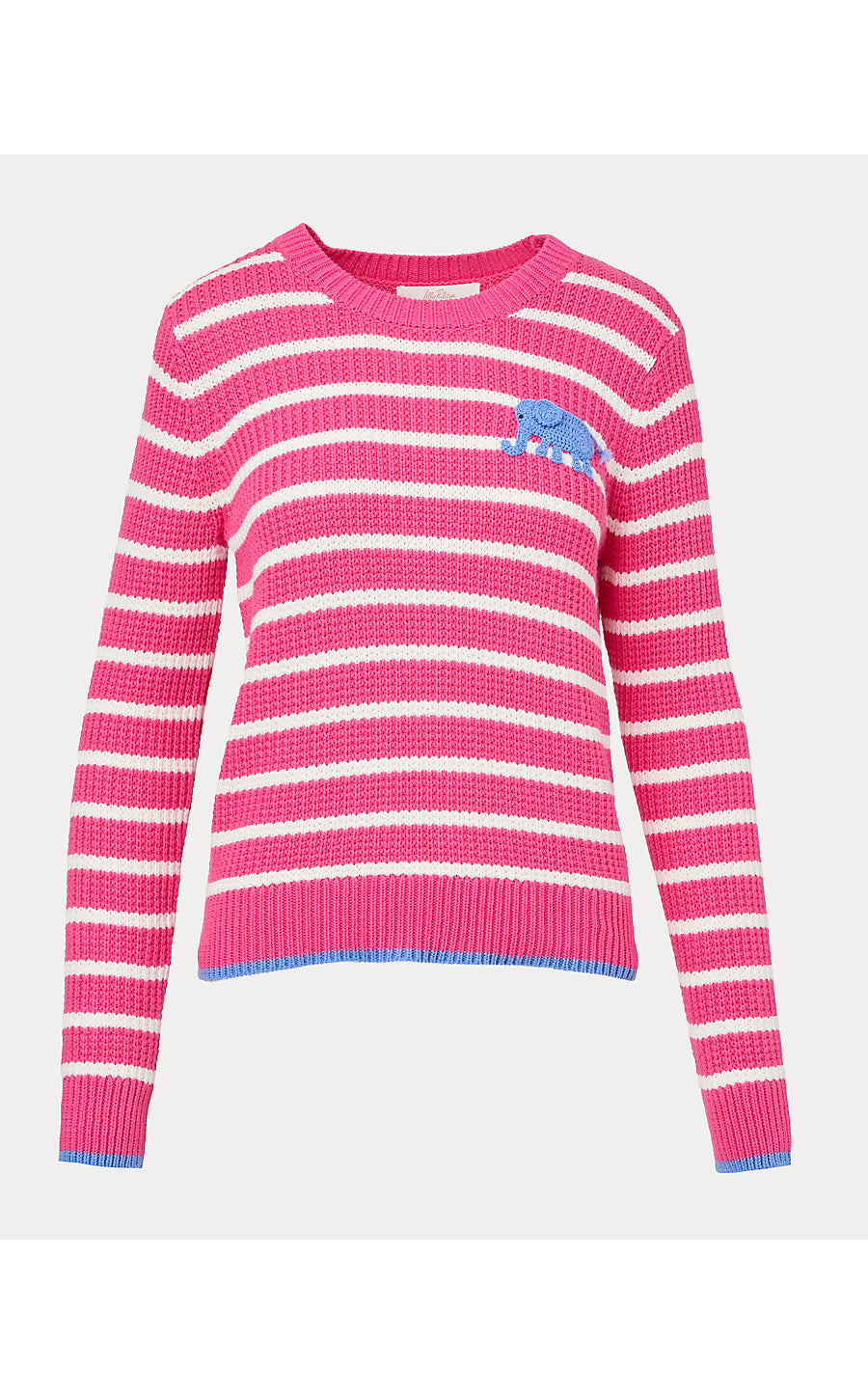 JOVIENNE SWEATER, PINK ASTER SHINE BRIGHT STRIPE