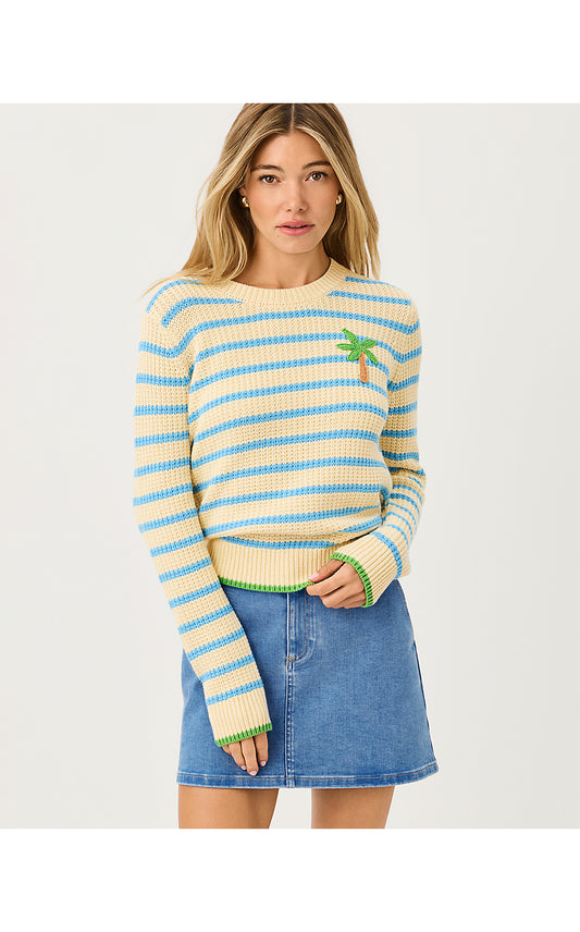 JOVIENNE SWEATER, RUTABAGA SHINE BRIGHT STRIPE