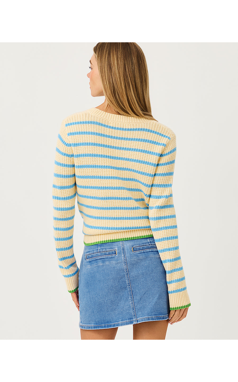 JOVIENNE SWEATER, RUTABAGA SHINE BRIGHT STRIPE