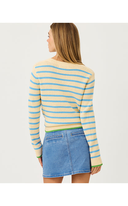 JOVIENNE SWEATER, RUTABAGA SHINE BRIGHT STRIPE