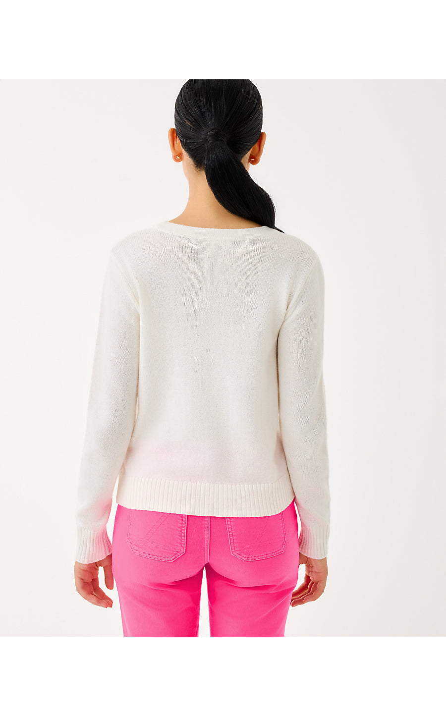 TIPPERY CARDIGAN, COCONUT VALENTINES DAY EMBROIDERY