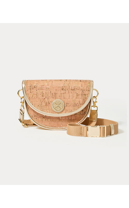 CAMILLE CORK BELT BAG, NATURAL