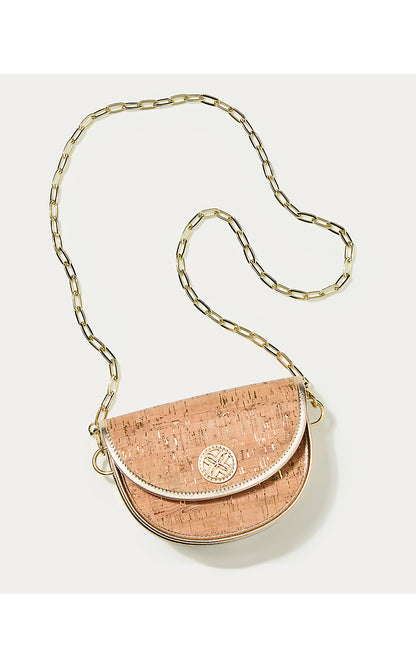CAMILLE CORK BELT BAG, NATURAL
