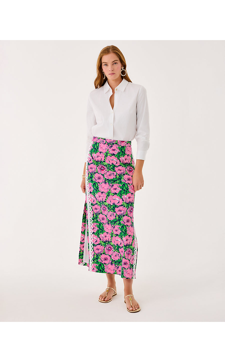 SANDERS MAXI SKIRT, LOW TIDE NAVY FLORRIE
