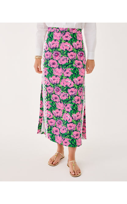 SANDERS MAXI SKIRT, LOW TIDE NAVY FLORRIE