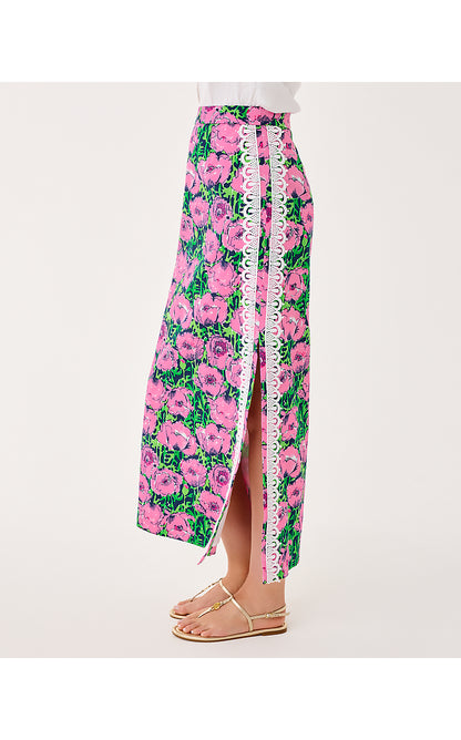 SANDERS MAXI SKIRT, LOW TIDE NAVY FLORRIE