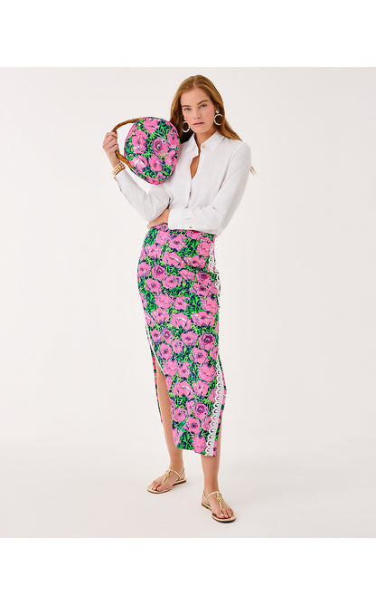 SANDERS MAXI SKIRT, LOW TIDE NAVY FLORRIE