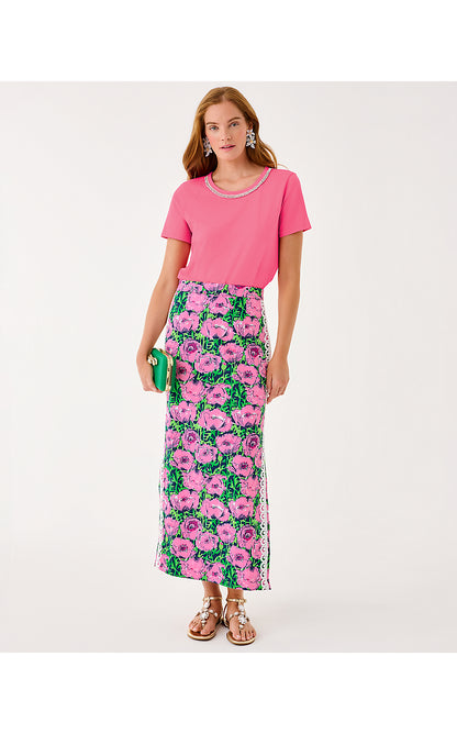 SANDERS MAXI SKIRT, LOW TIDE NAVY FLORRIE