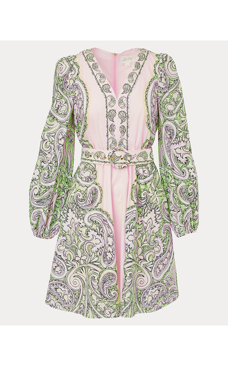 CHYANNA DRESS, LIME CHIFFON ESTORIL ENGINEERED WOVEN DRESS