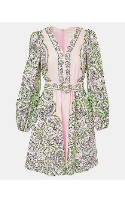 CHYANNA DRESS, LIME CHIFFON ESTORIL ENGINEERED WOVEN DRESS
