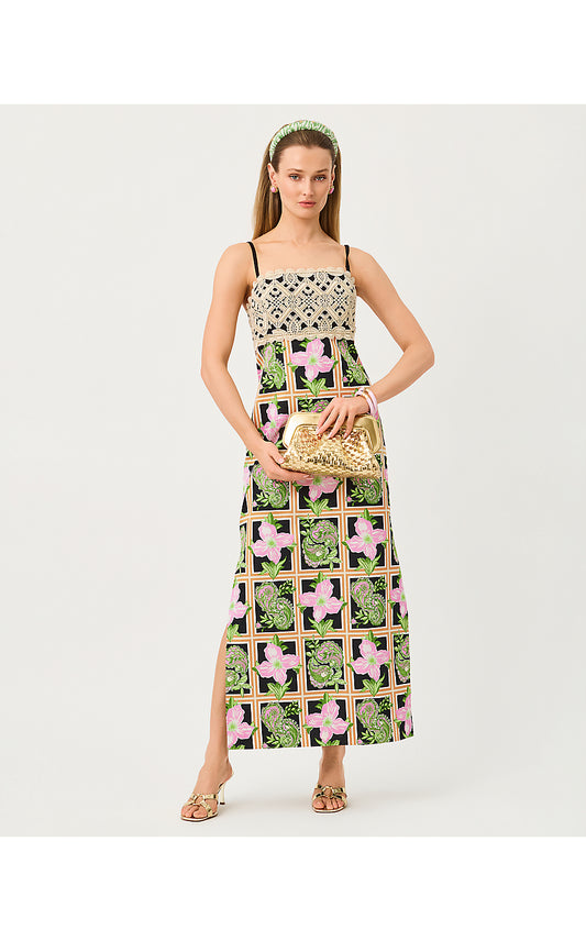 VENA STRETCH MAXI DRESS, ONYX WINDOW SHOPPER