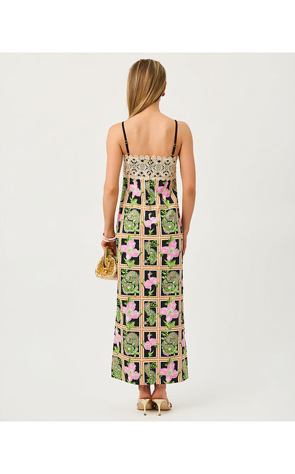 VENA STRETCH MAXI DRESS, ONYX WINDOW SHOPPER