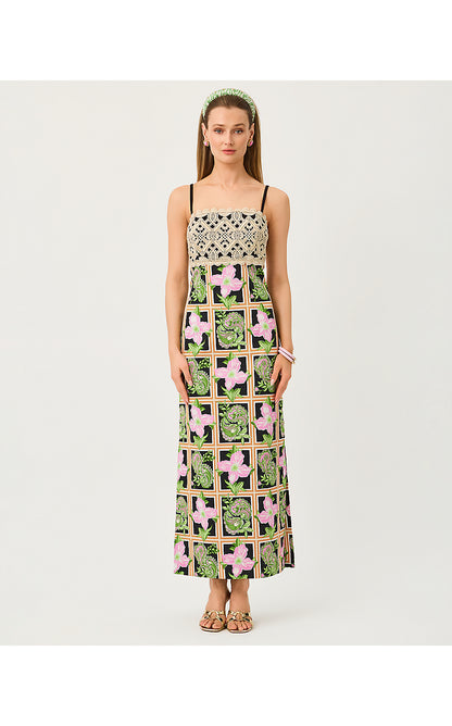 VENA STRETCH MAXI DRESS, ONYX WINDOW SHOPPER
