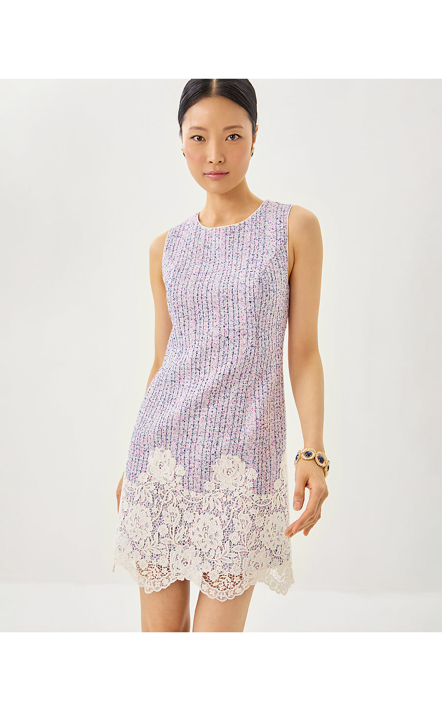 SHARONE BOUCLE SHIFT, PINK BLISS BLUSHING BOUCLE
