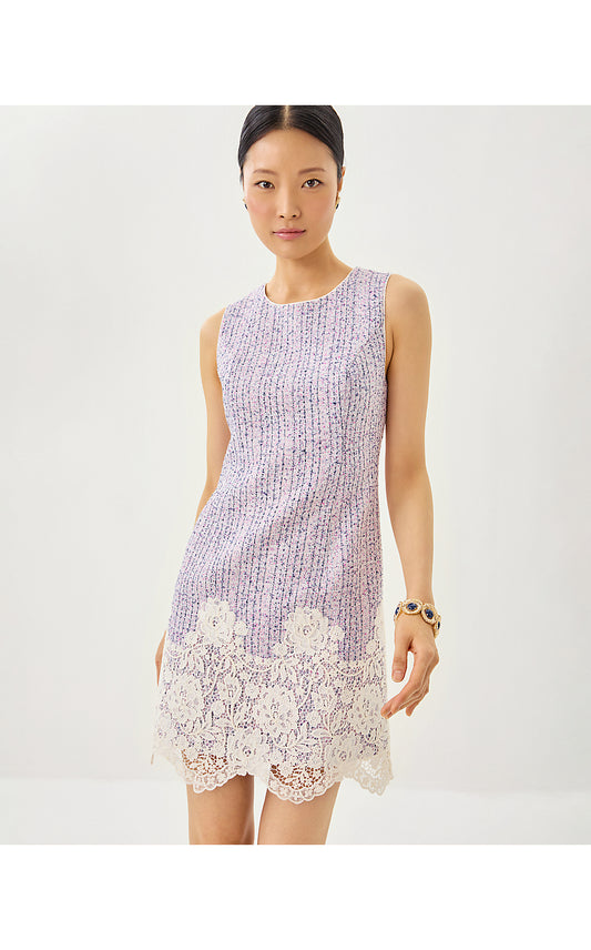 SHARONE BOUCLE SHIFT, PINK BLISS BLUSHING BOUCLE