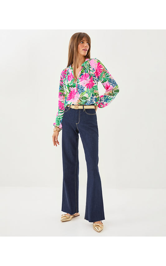 ANISTON HIGH RISE STRAIGHT LEG JEAN, DARK WASH
