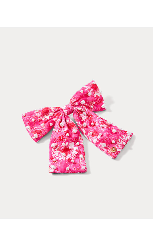 Embellished Bow Barrette, Feeling Poppy