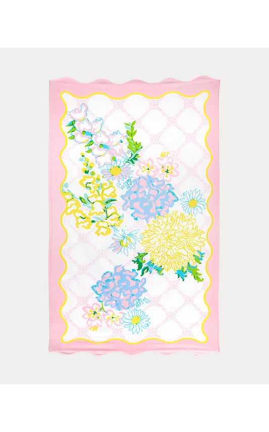 Scalloped Beach Towel, Lilly Garden Home