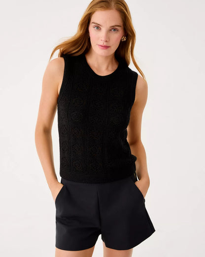 LENALIE SWEATER SHELL, BLACK METALLIC