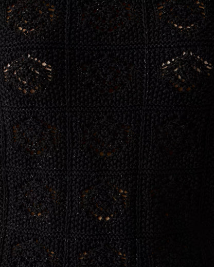 LENALIE SWEATER SHELL, BLACK METALLIC