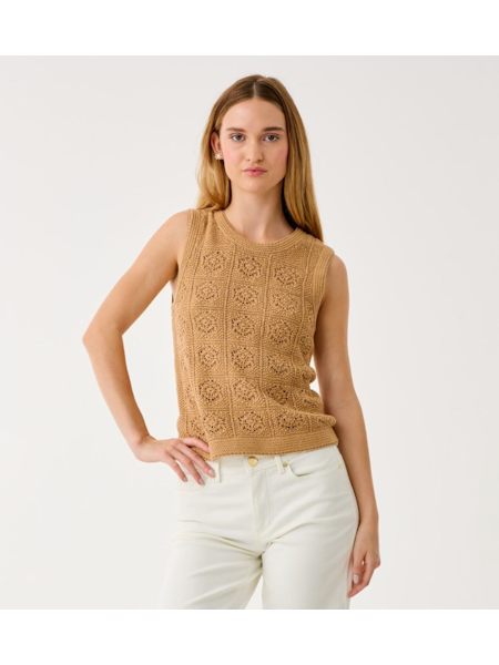 LENALIE SWEATER SHELL, RATTAN METALLIC