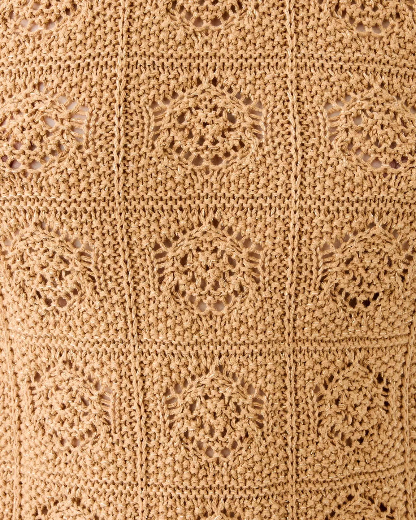 LENALIE SWEATER SHELL, RATTAN METALLIC