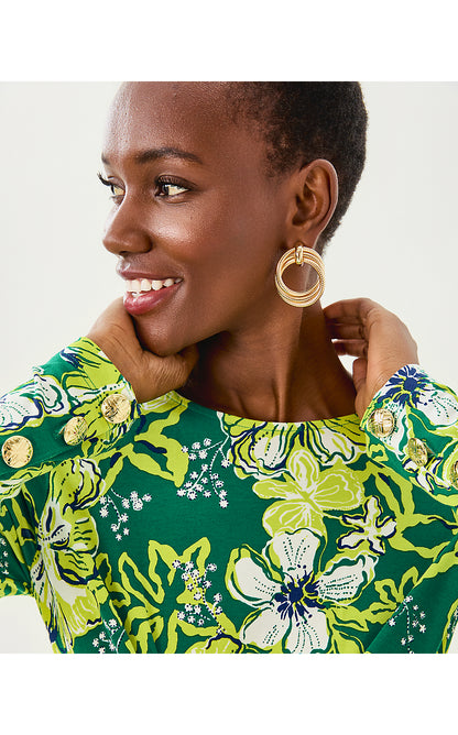 ALESSANI MAXI DRESS, FIDDLE LEAF GREEN ONCE AND FLORAL