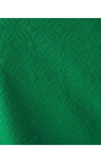 ELENI ZIP-UP, BAMBOO GREEN BUTTERFLY QUILTED KNIT
