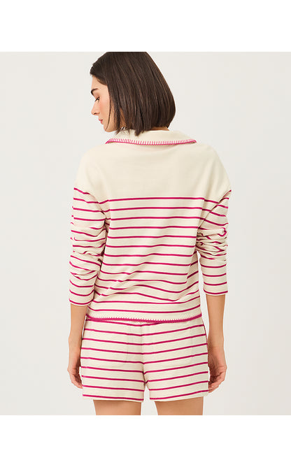 CORVAYA PULLOVER, BERRY BOUQUET LEGACY STRIPE
