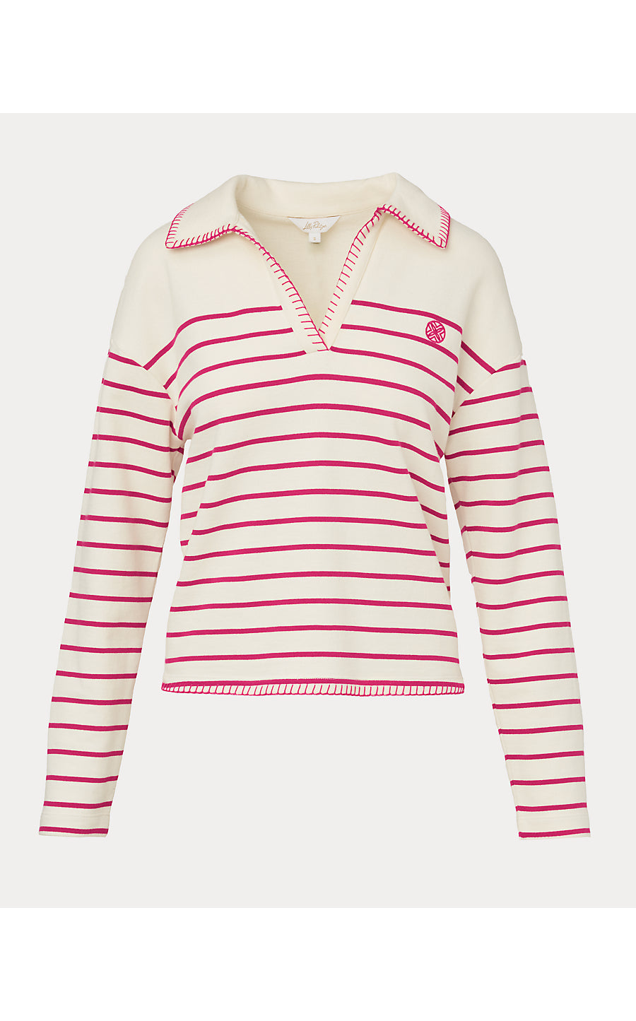 CORVAYA PULLOVER, BERRY BOUQUET LEGACY STRIPE