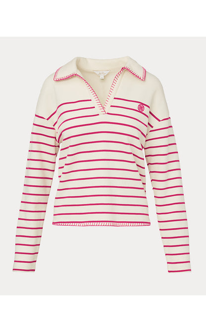 CORVAYA PULLOVER, BERRY BOUQUET LEGACY STRIPE