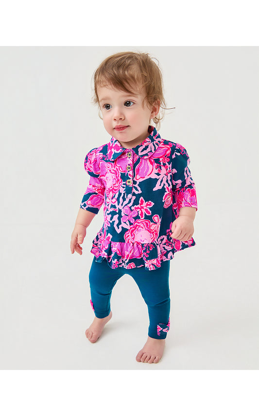 MAGS INFANT TUNIC & LEGGING, STARLIGHT NAVY ONCE AND FLORAL