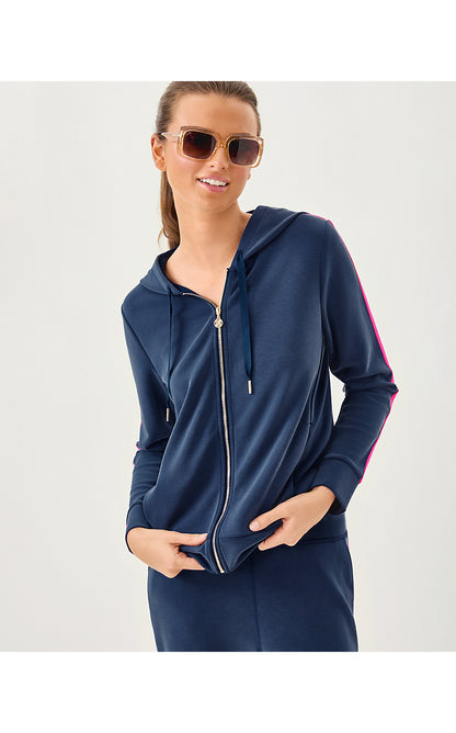 FENELLA ZIP-UP HOODIE UPF 50+, LOW TIDE NAVY