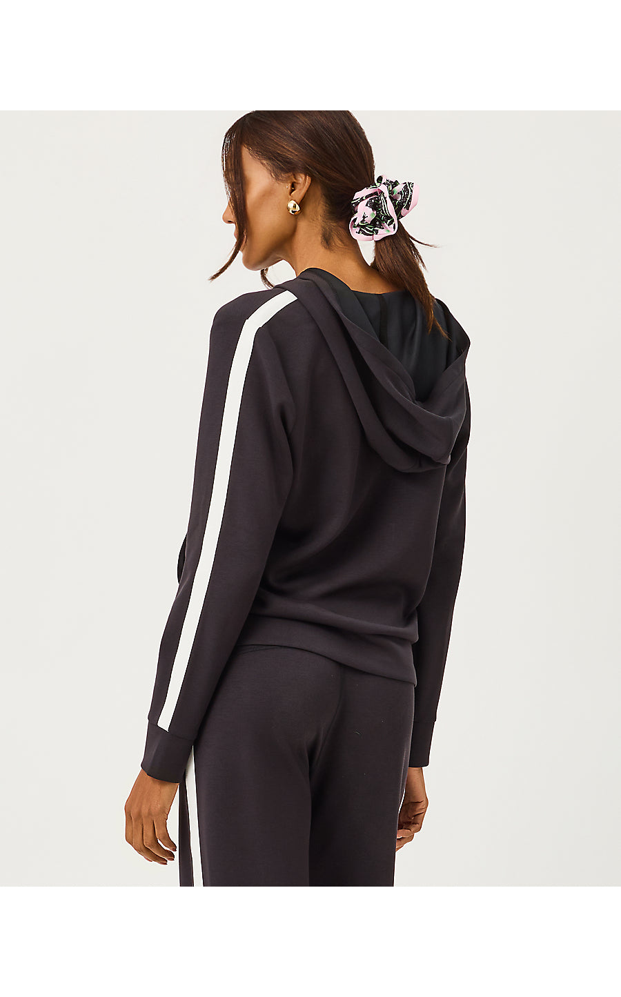 FENELLA ZIP-UP HOODIE UPF 50+, NOIR