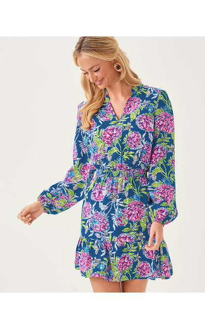 AXTON DRESS, MULTI DAHLIA LICIOUS