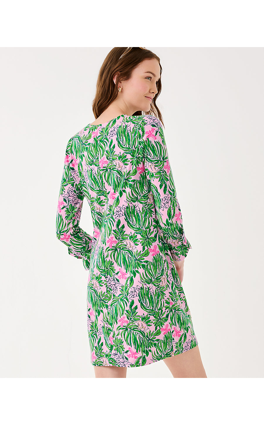 NICHOLE DRESS, CONCH SHELL PINK ROARING WITH JOY