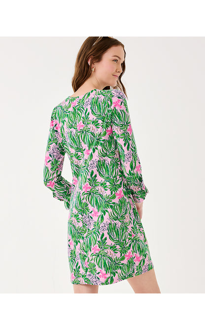 NICHOLE DRESS, CONCH SHELL PINK ROARING WITH JOY