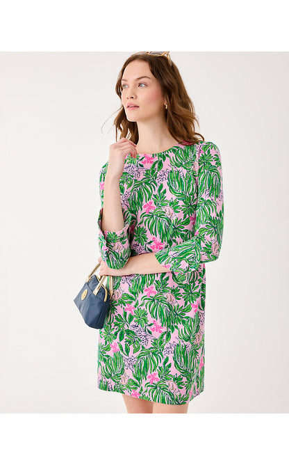 NICHOLE DRESS, CONCH SHELL PINK ROARING WITH JOY