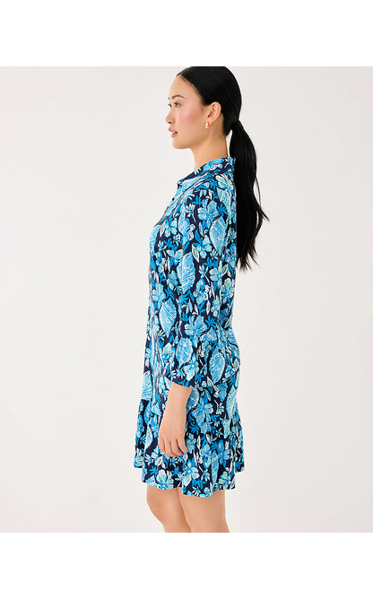 DELANY DRESS, LOW TIDE NAVY SEASHELL SPLENDOR