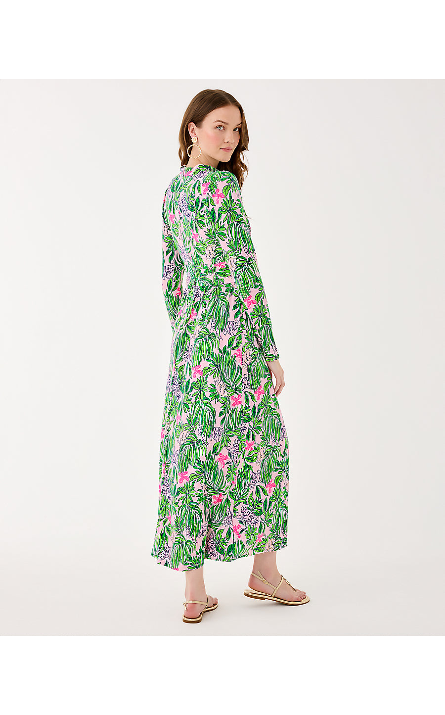 SOLENE MIDI DRESS, CONCH SHELL PINK ROARING WITH JOY
