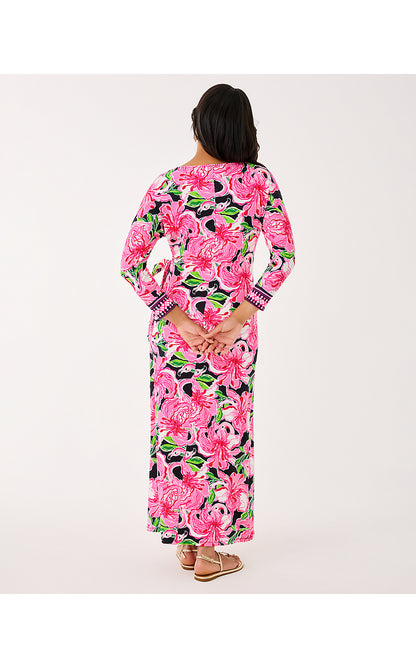 DEMY MAXI DRESS, ONYX PARTY ALL THE TIME ENGINEERED KNIT MAXI