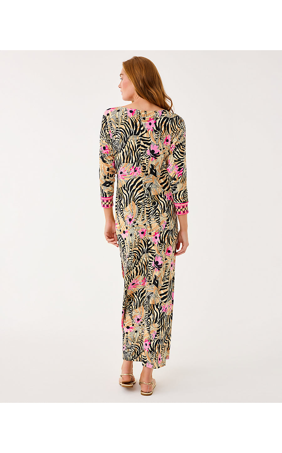 DEMY MAXI DRESS, RUTABAGA EL MOROCCO ENGINEERED KNIT MAXI DRESS